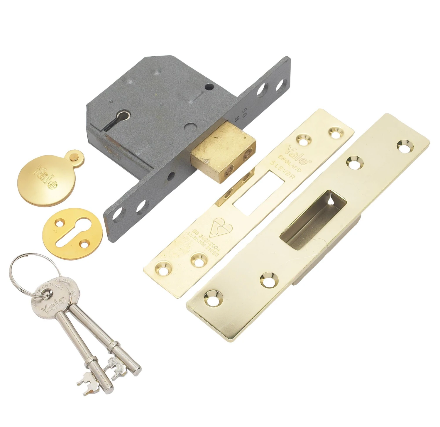 Yale P-M562-PB-67 64mm Polished Brass 5 Lever Deadlock 1 Yale P-M562-PB-67 64mm Polished Brass 5 Lever Deadlock
