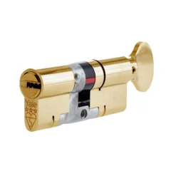 Yale Platinum Brass Single Euro Thumbturn Cylinder Lock, (L)80mm