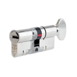 Yale Platinum Nickel-plated Brass Single Euro Thumbturn Cylinder Lock, (L)70mm