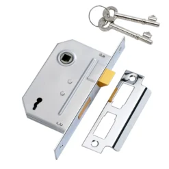 Yale PM246 2.5P 64mm Chrome Effect Metal 2 Lever Sashlock