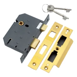 Yale PM550 3PB 76mm Brass Effect Metal 5 Lever Sashlock