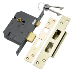 Yale PM560 3PB 76mm Brass Effect Metal 5 Lever Sashlock